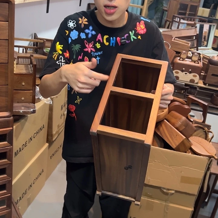 北美黑胡桃三层架4e