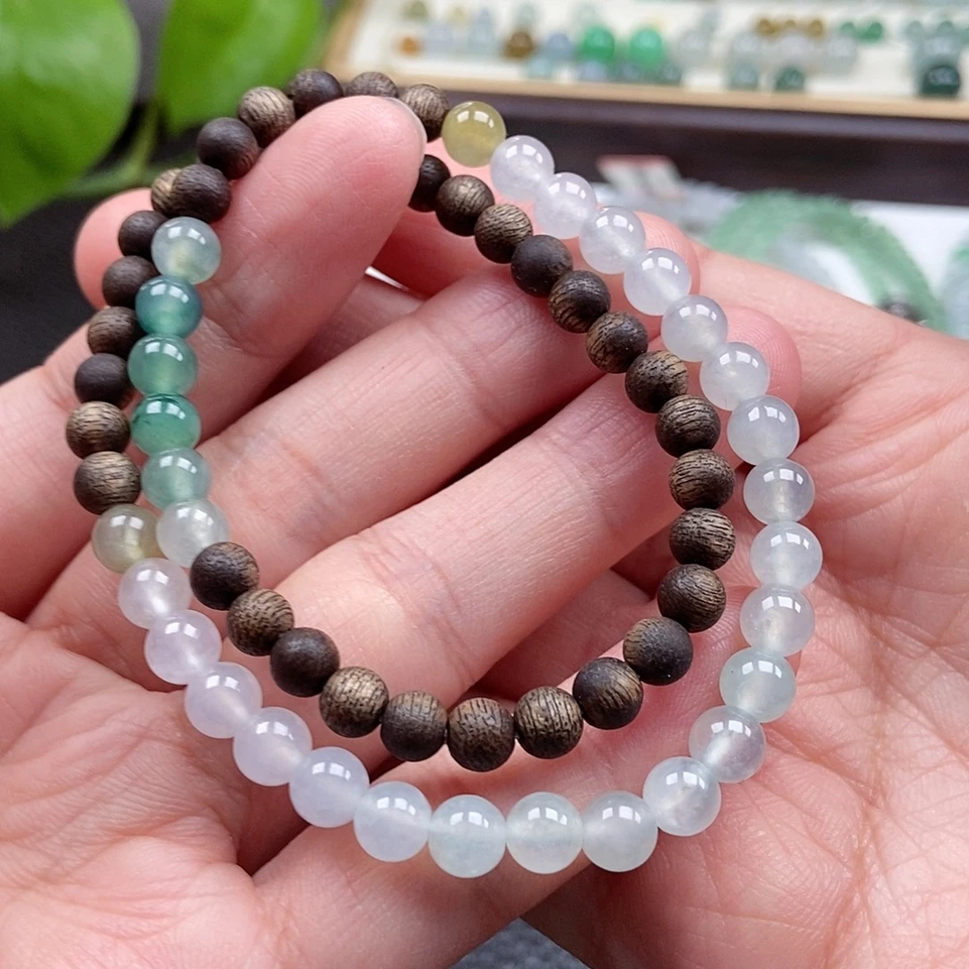 翡翠未镶嵌手串卡6