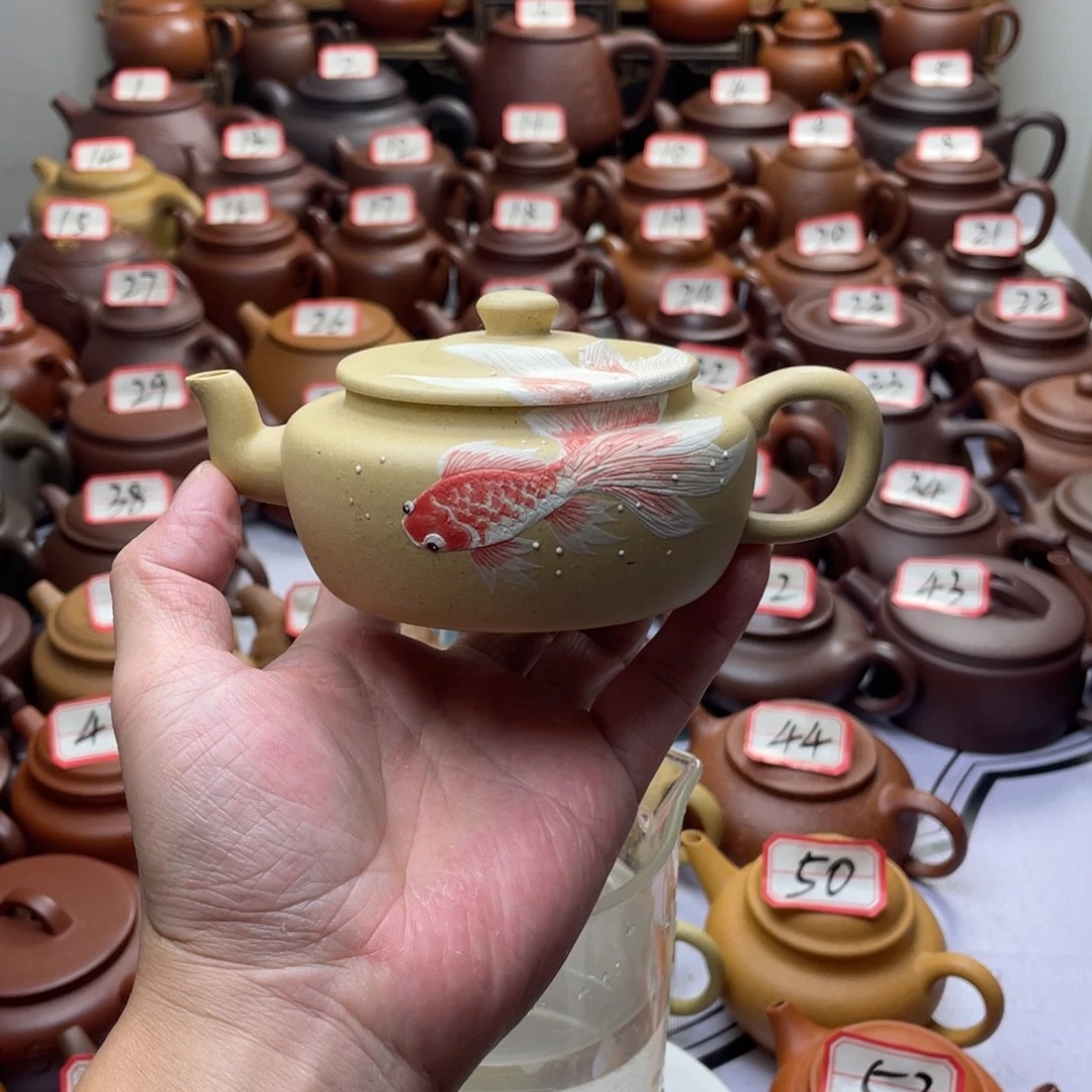 紫砂茶壶宜兴紫砂半手工