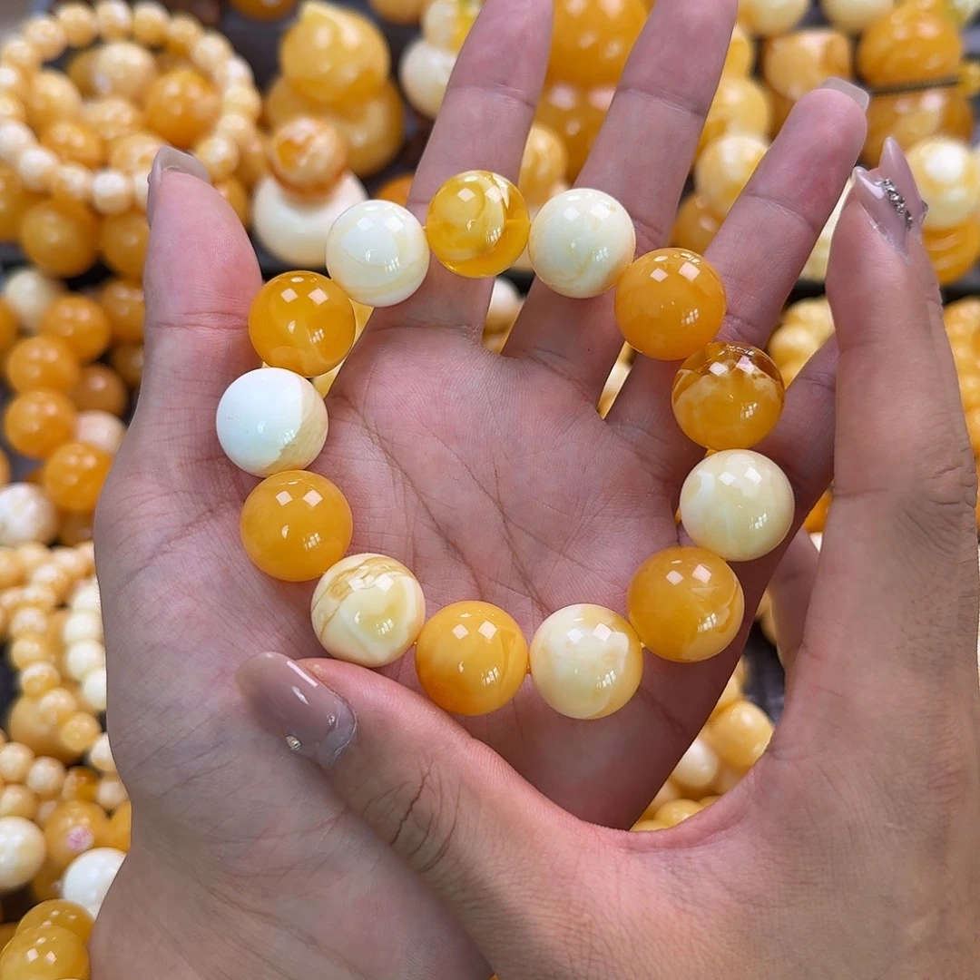 蜜蜡未镶嵌珠宝奇石18mm