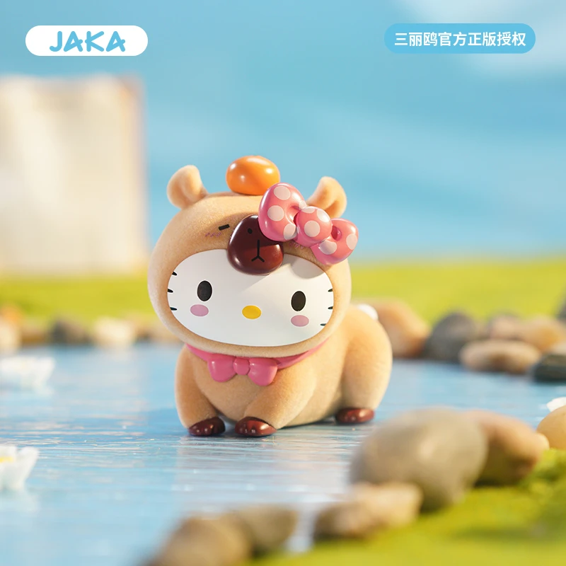 JAKA三丽鸥盲盒正版佛系水豚手办库洛米美乐蒂hellokitty摆件礼物