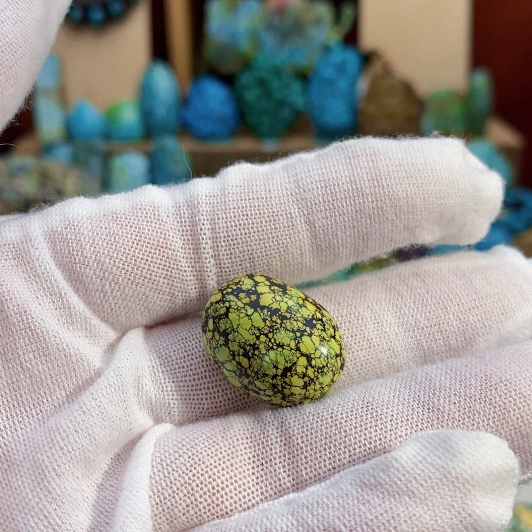 定制绿松石网花水草纹糖豆