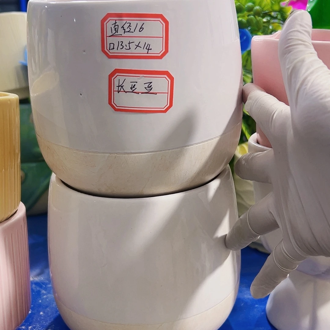 有孔，外贸尾单陶瓷花盆凑单10米包邮