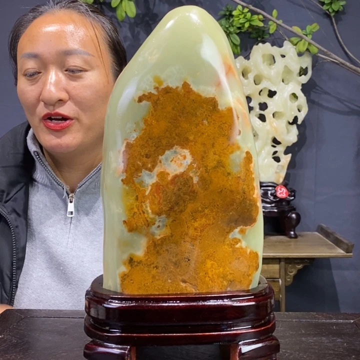 石材伊朗古青石摆件