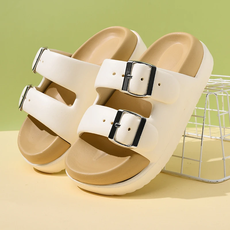 女士一字拖鞋室内厚底防滑家居浴室踩屎感洗澡不臭脚舒适女2025新