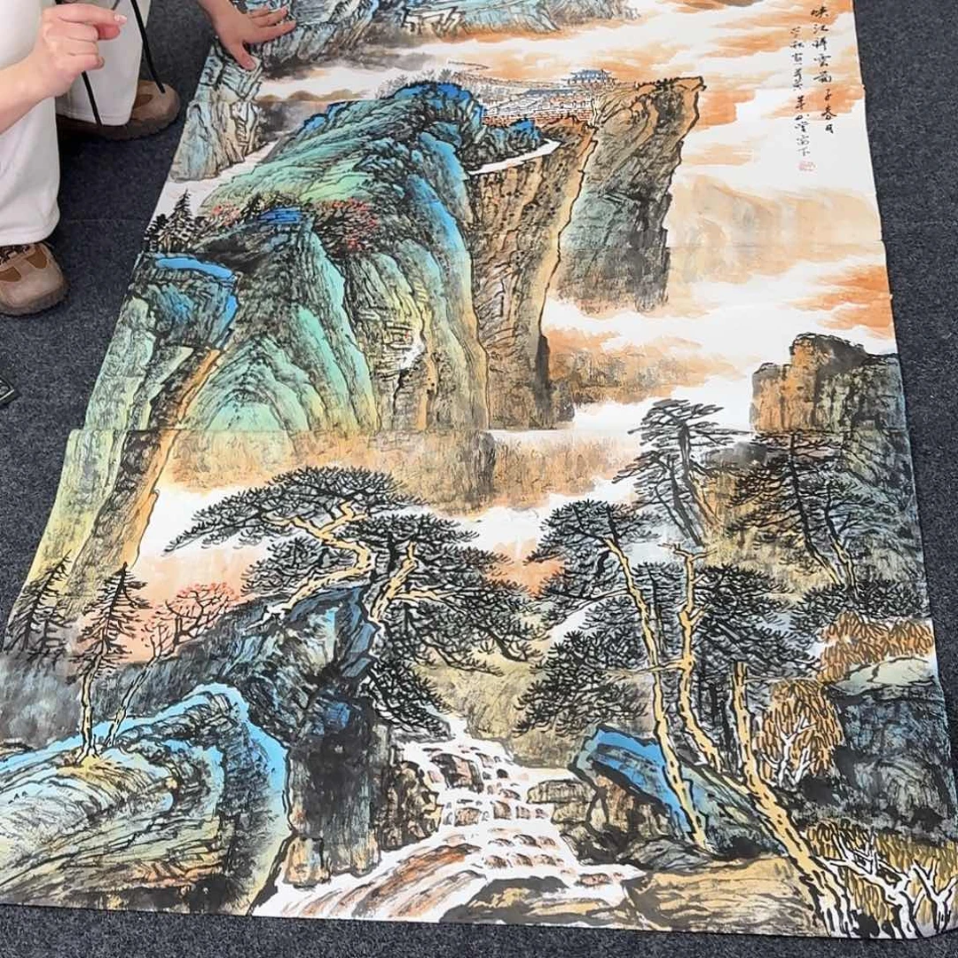 纯手绘国画作品好看六尺