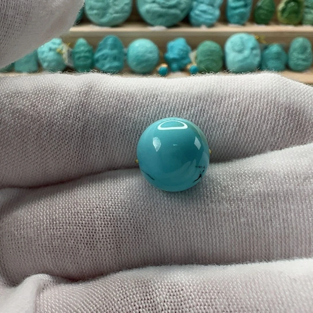 未镶嵌绿松石圆珠 11mm