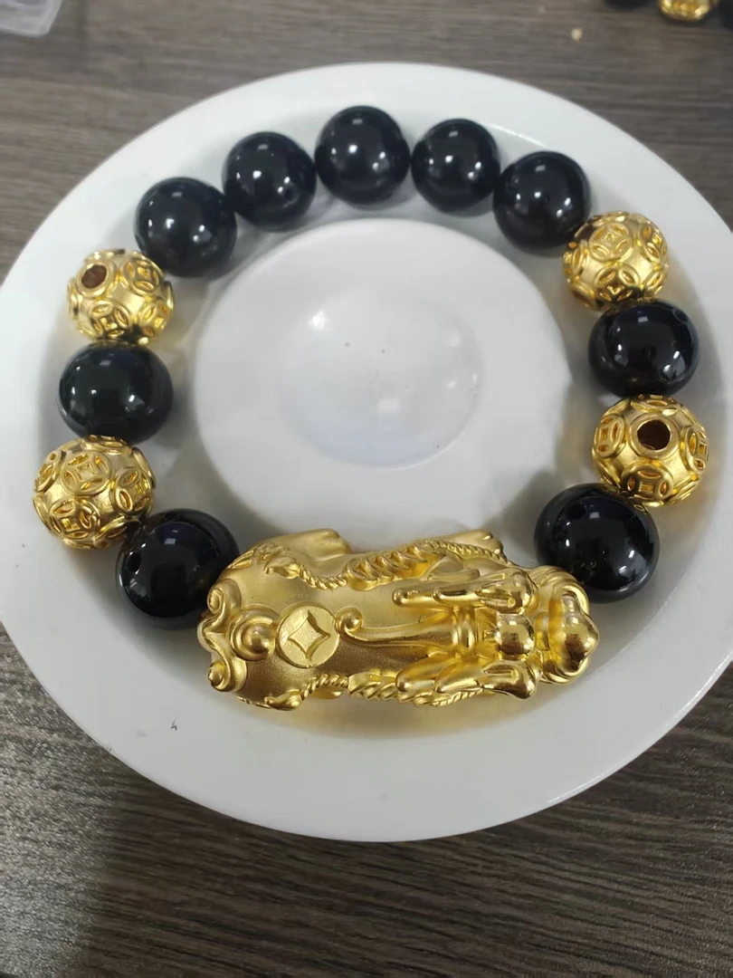 【黄金工艺品】卡12转运珠+黄金貔貅
