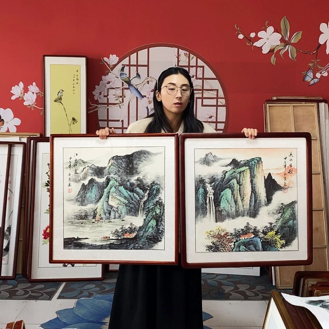 国画虚****语手写手绘62✖️62国画作品