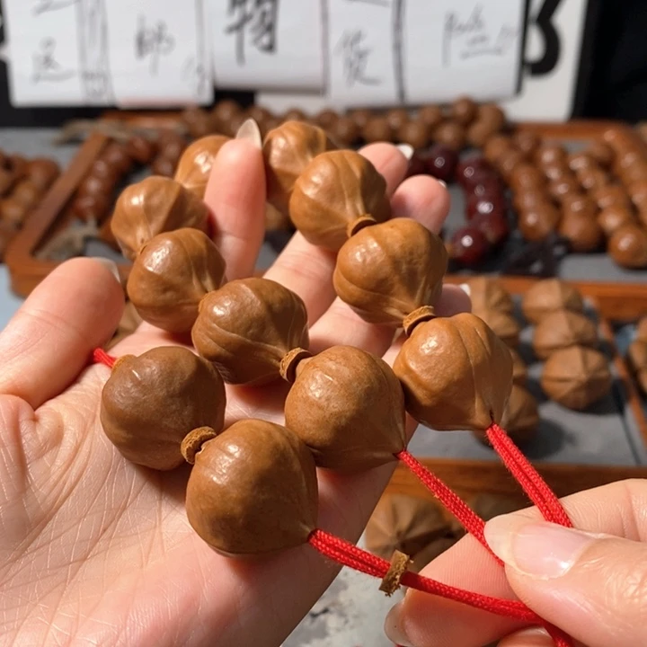 手串橄榄核5222精品老树王百万水晶核9+2颗