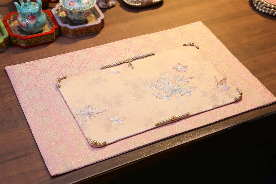 CX516 织锦缎 手工高档茶席 茶壶杯垫