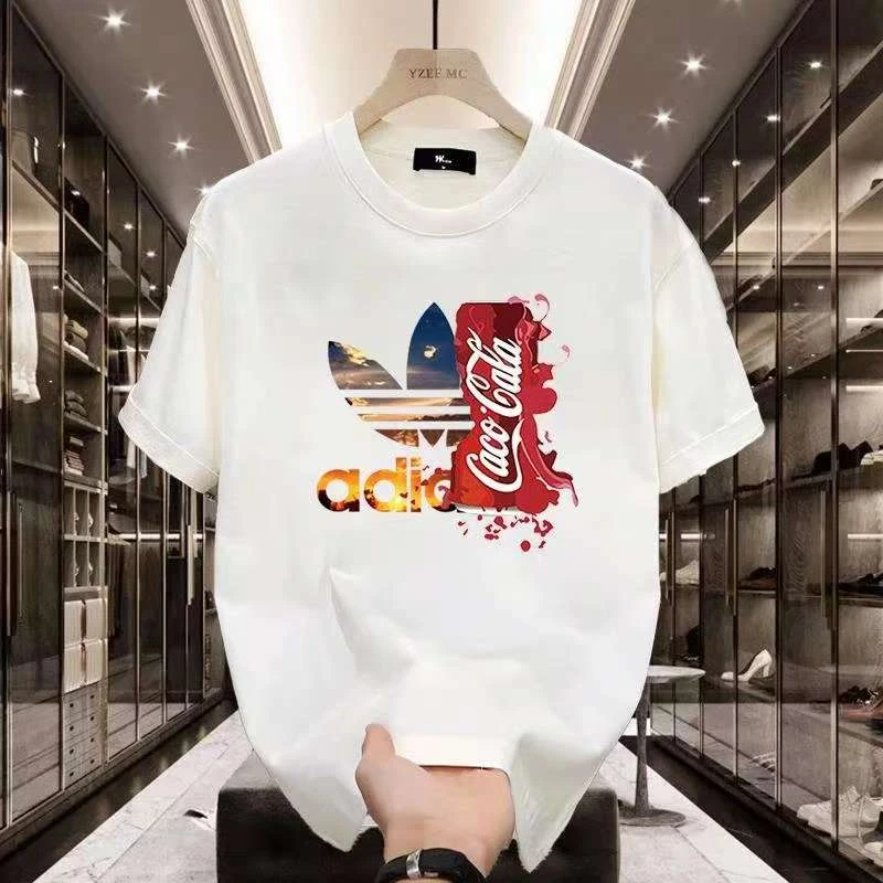 TC【一折粉丝福利】短袖T恤美式新款潮流男女潮牌印花圆领T恤休闲