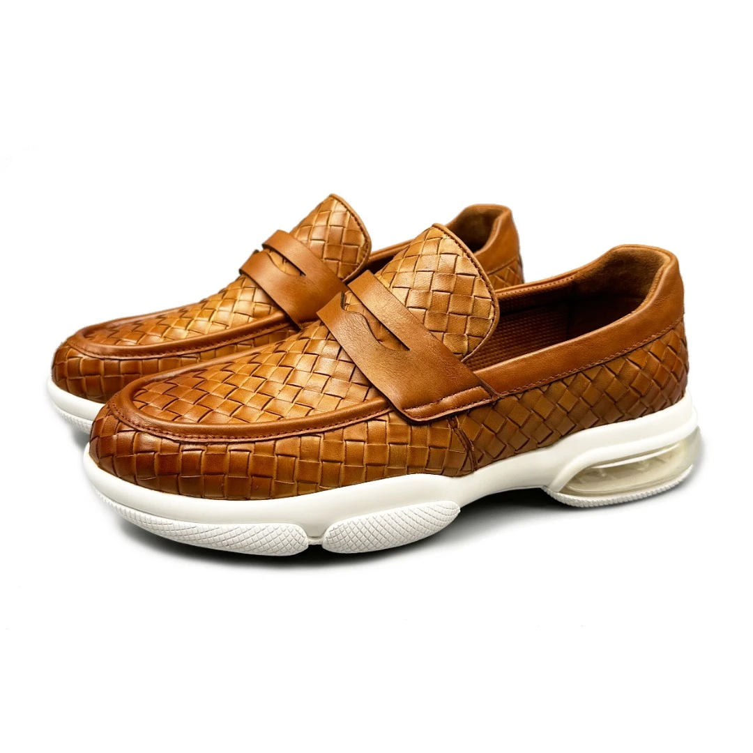 BIEUBRAYR/【乐福鞋】气垫编织一脚蹬低帮高软弹透气舒适