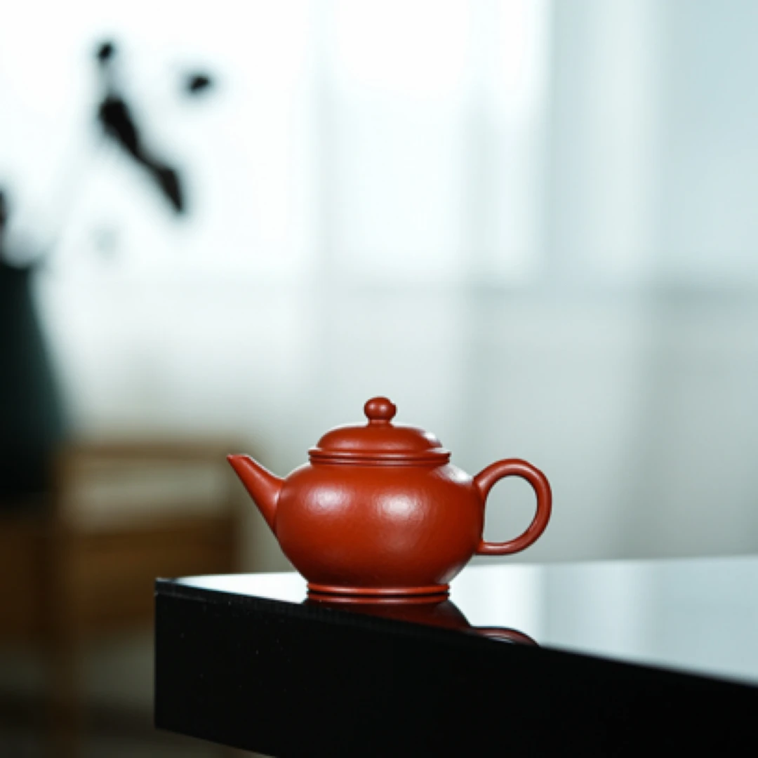 全手工美器，吴敏制/150cc 朱泥水平壶，公认“杀茶利器” ！
