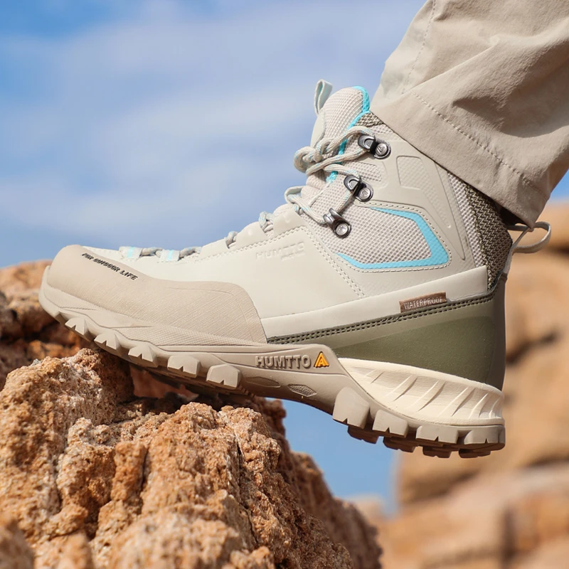 悍途秋季登山鞋女高帮户外防水防滑耐磨爬山鞋沙漠防撞徒步鞋女