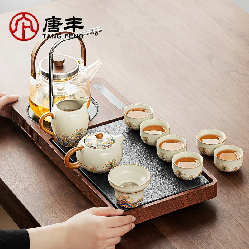 唐丰茶盘小型家用2025新款全自动上水烧水煮茶一体茶台功夫茶托盘