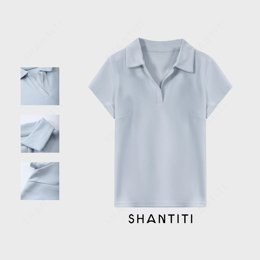 【正肩POLO】25年新款修身夏季法式POLO衫短袖休闲小众毛巾布T恤