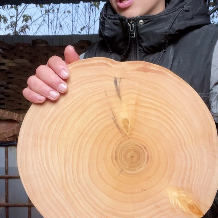 @***人木A银杏木菜板原木整切