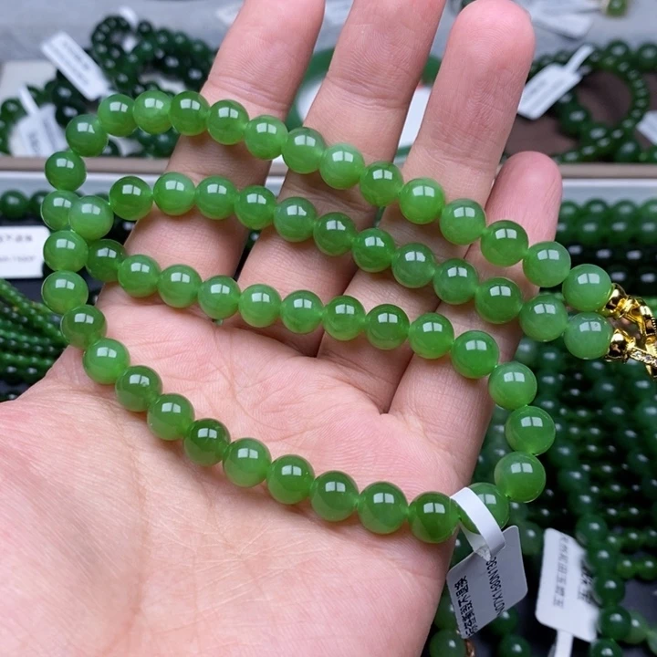 项链未镶嵌和田玉（碧玉）静**成