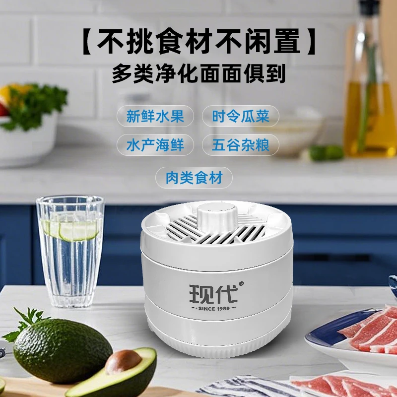 现代食材果蔬净化机家用果蔬机农药净化果蔬消毒全自动无线净化机