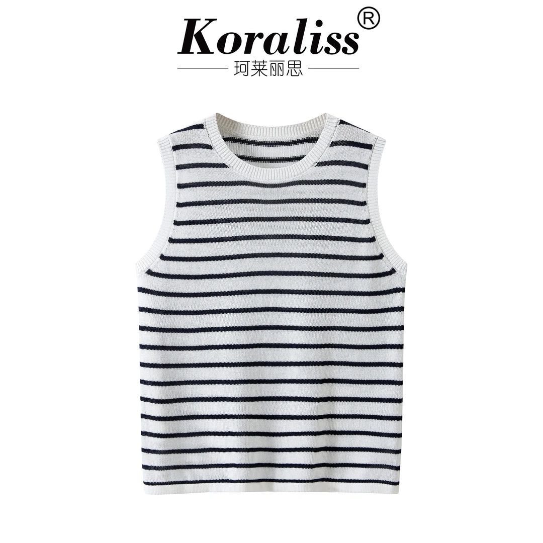珂莱丽思【和纸纱背心】夏季新款针织休闲背心95727