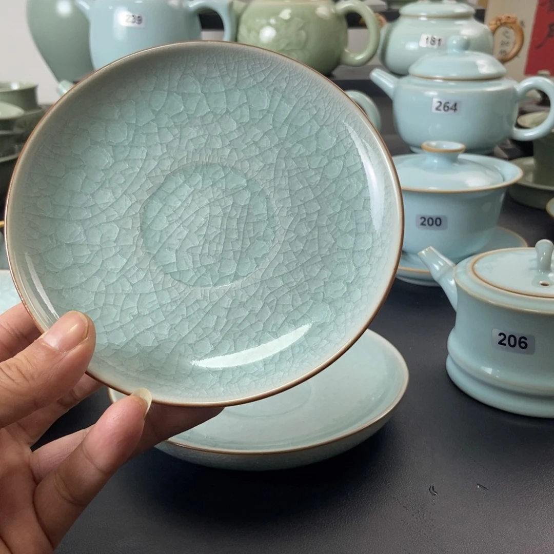 一级品冰花壶承14公分左右
