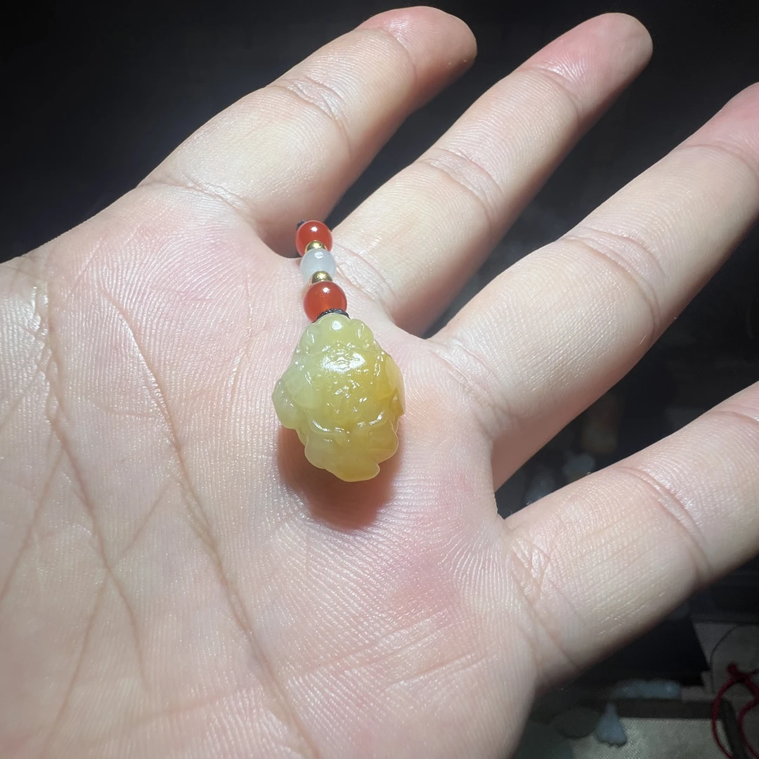 金蟾手机链挂包情侣挂饰高档招财挂件和田玉