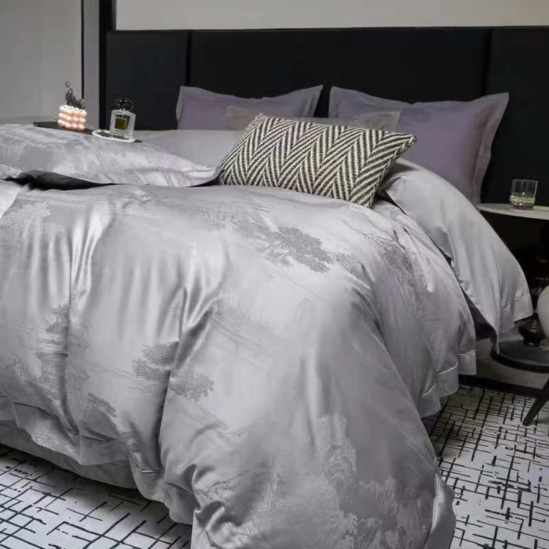 【梦之岚】汴京-高支高密色织提花160支长绒棉四件套-爆款