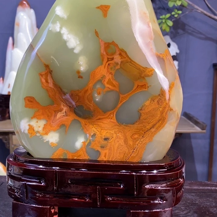 石材伊朗古青石摆件