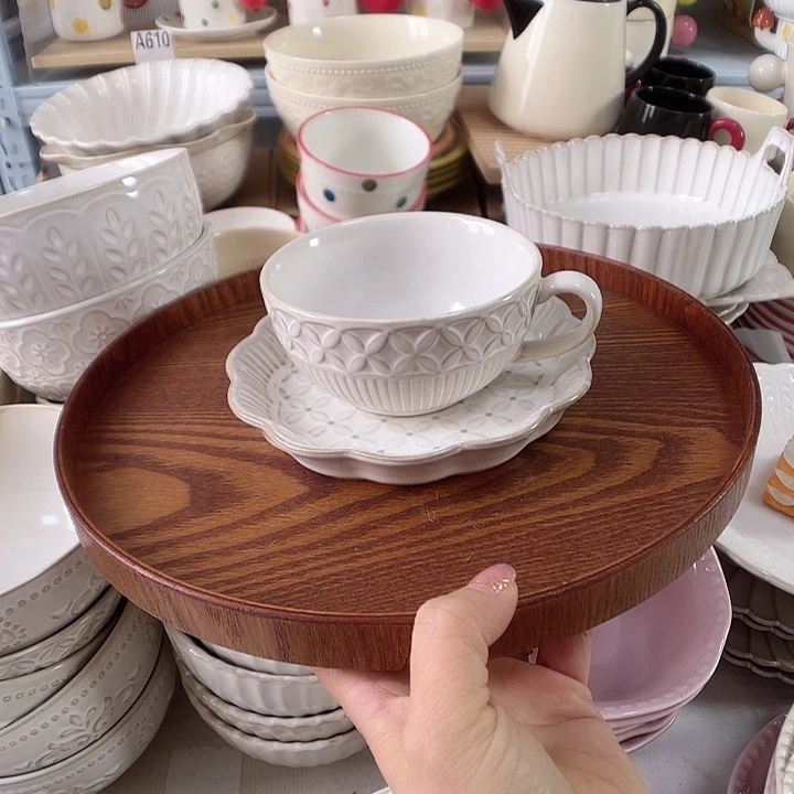 瓷片瑕疵特价陶瓷咖啡杯碟6