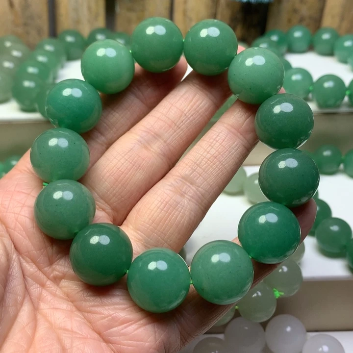 金***洲东陵石未镶嵌手链东陵玉珠子手链圆