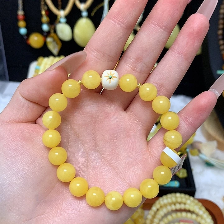 手链蜜蜡未镶嵌蜜蜡手串圆珠