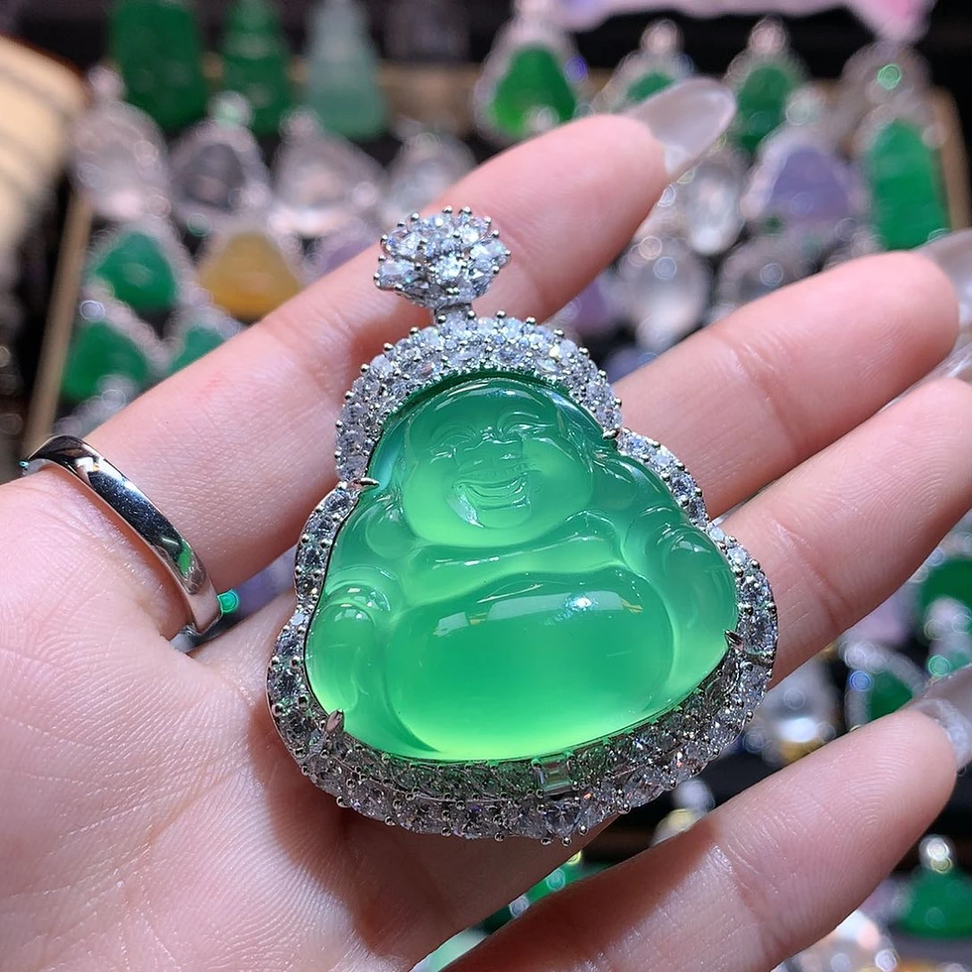 玛瑙/玉髓颈饰银S925镶嵌