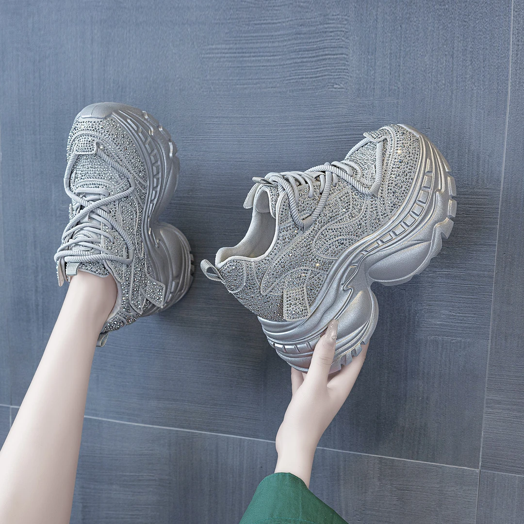 增高10cm时尚老爹鞋女2025秋季新款网红ins透气运动休闲鞋6798-55