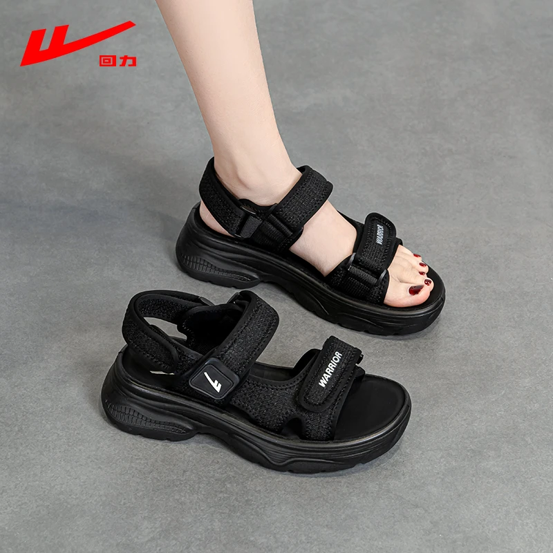 回力小香风凉鞋女夏季2025新款外穿高级感厚底露趾运动凉鞋不累脚