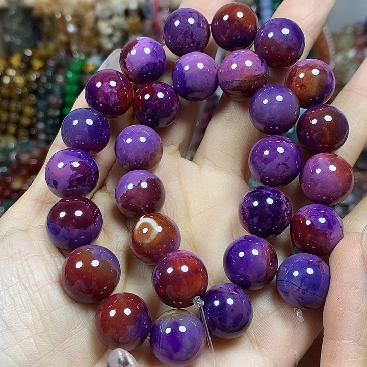 玛瑙/玉髓未镶嵌珠宝半成品地球玛瑙卡14mm