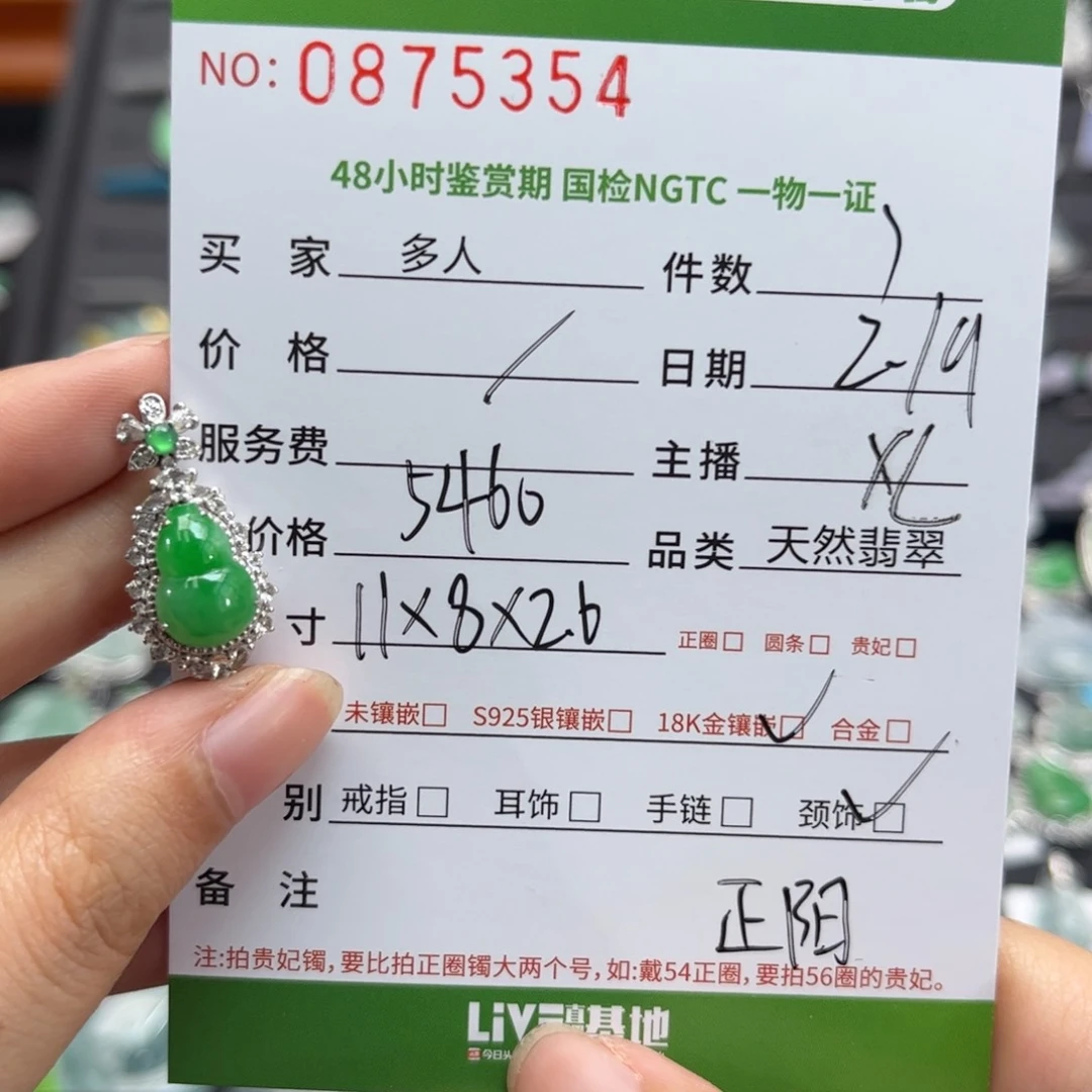 【闪购商品】翡翠颈饰18K金镶嵌多人