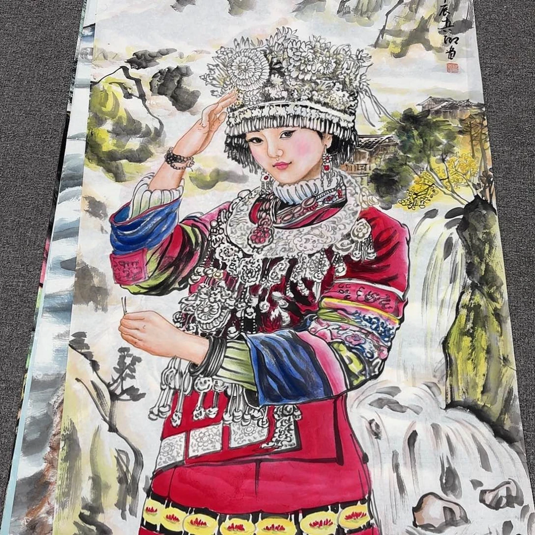 未***期国画国画作品多次入选国内外