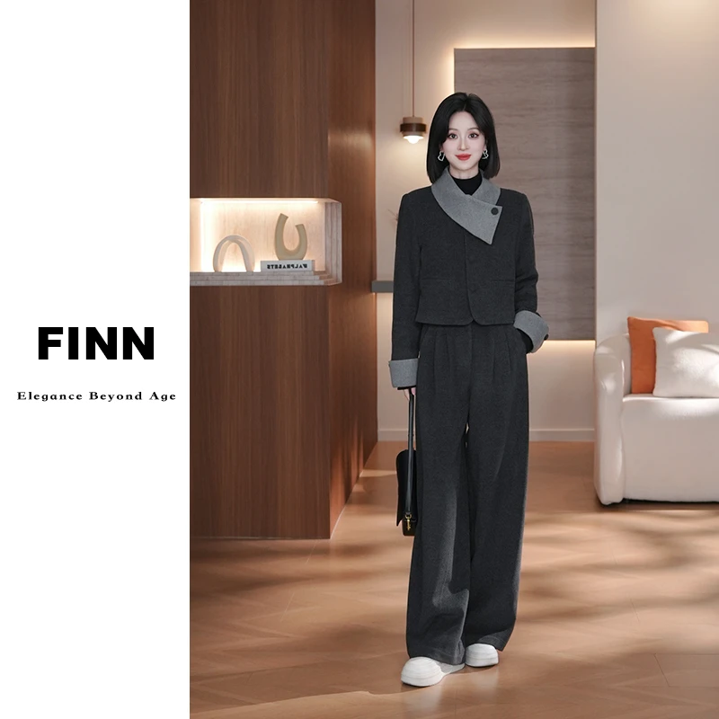 【小爽Finn】2025新款时尚休闲气质拼接两件套套装   222