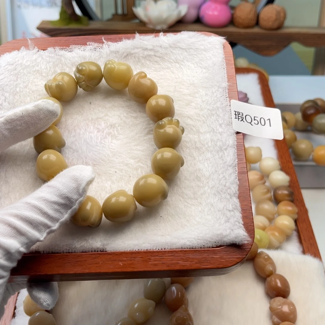 菩提根/象牙果手串?****16mm猫爪一串瑕Q501