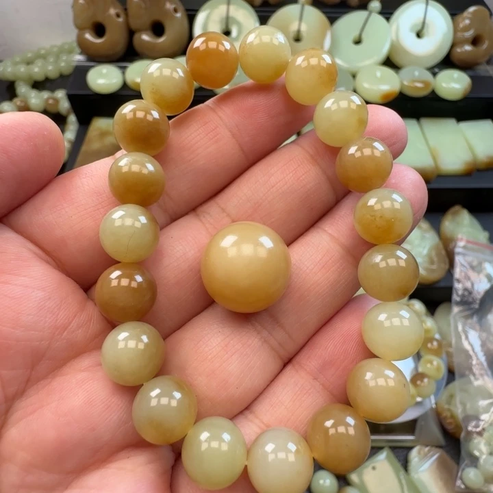 回***忆和田玉未镶嵌套链