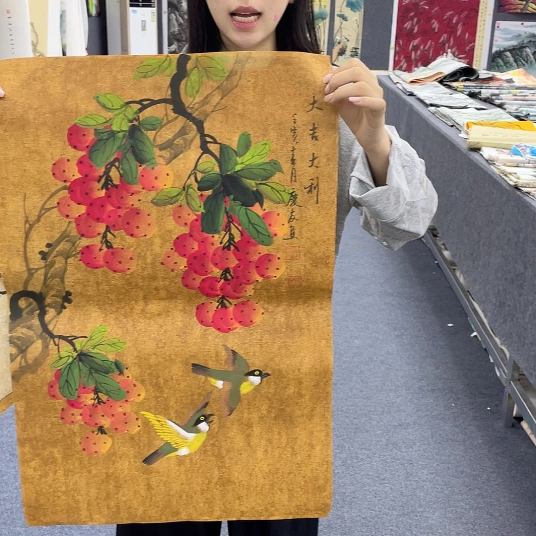 国画作品小姐姐放漏…