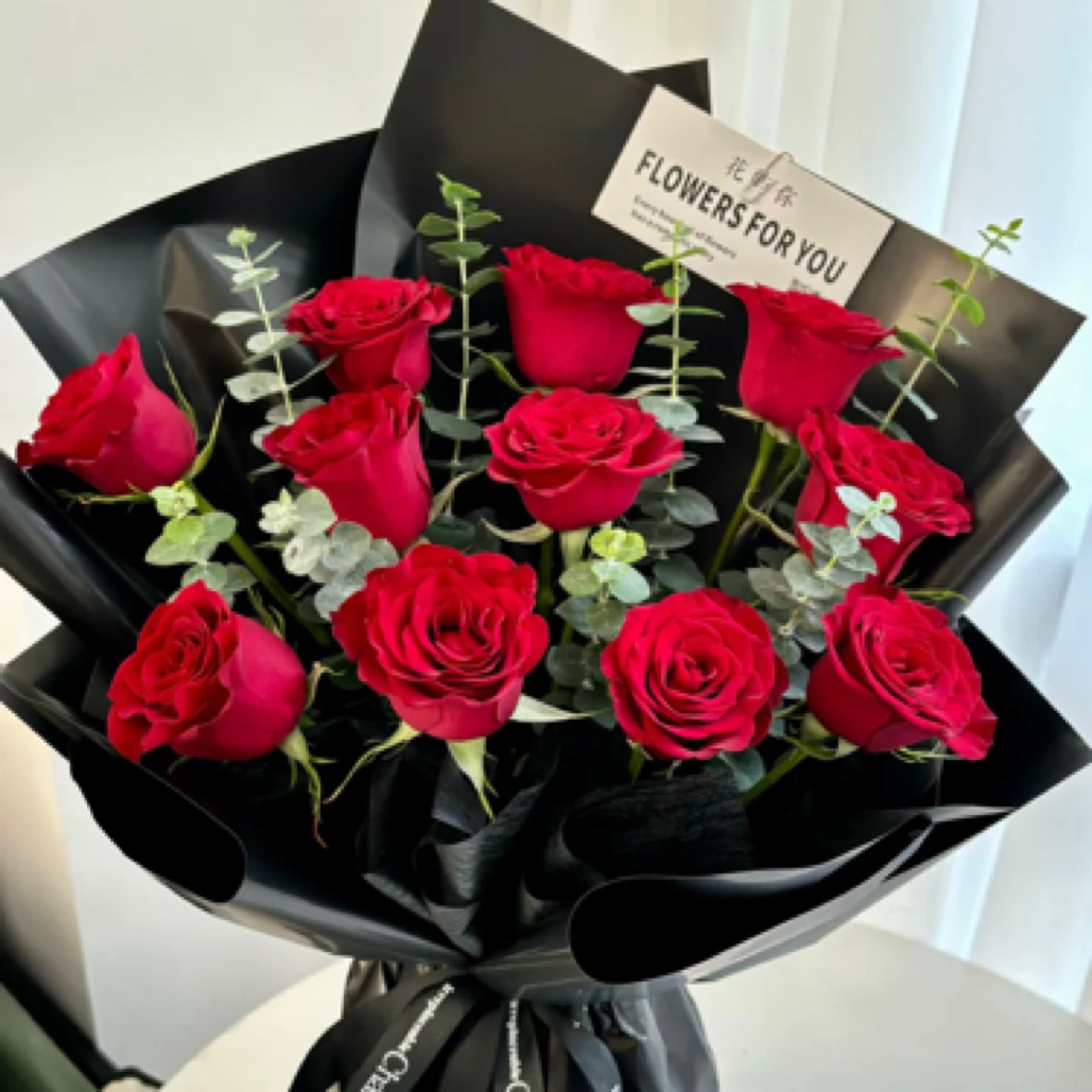「一生一世」11朵红玫瑰送爱人送爱人送闺蜜生日礼物