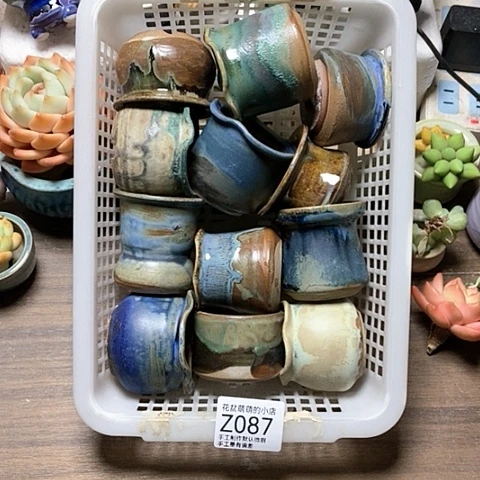 紫砂花盆087瑕疵品口径4到5左右