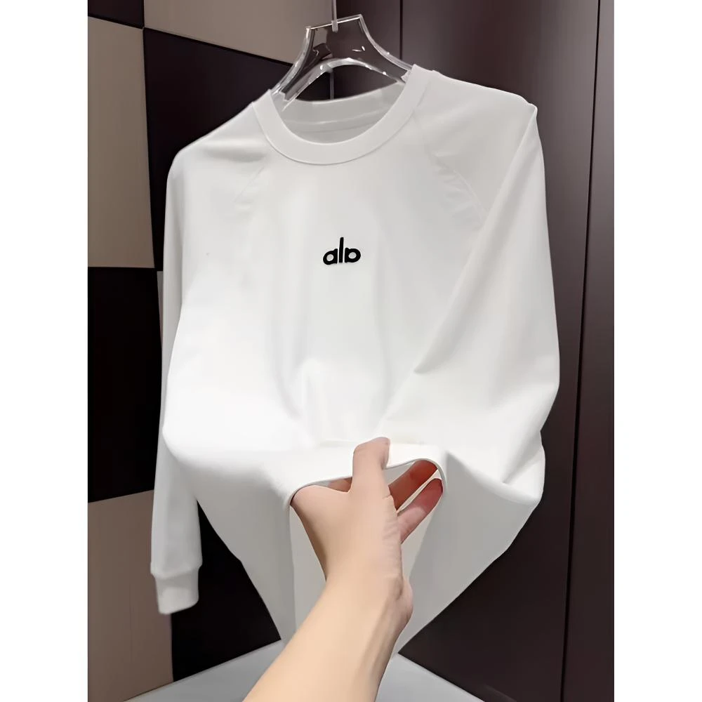 秋冬新款潮牌刺绣圆领卫衣男士高级感时尚百搭休闲长袖上衣外套