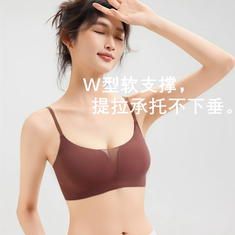 时尚姐姐优雅风抹胸型聚拢胖mm美背文胸文胸罩光面调整型夏季纯色