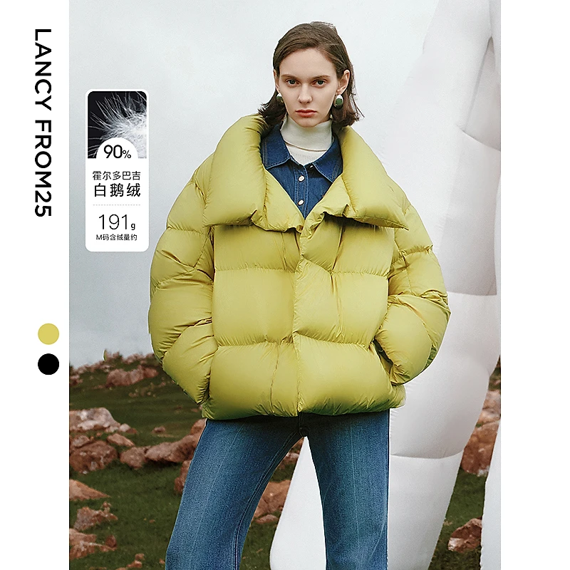 【丽公主】朗姿霍尔多巴吉白鹅绒立领加厚羽绒服外套冬季OHC245