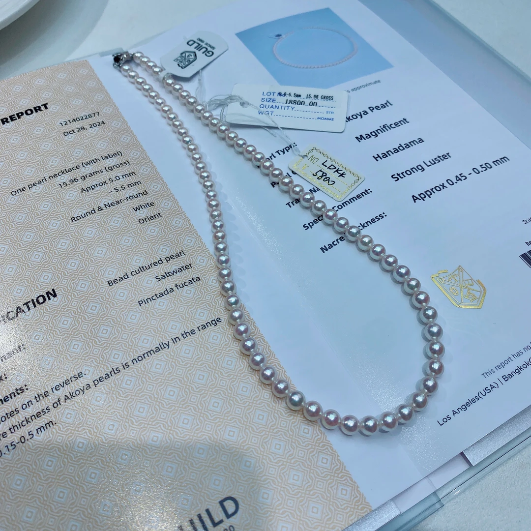 5-5.5mm日本akoya极光炫色吉尔德花珠baby串珠