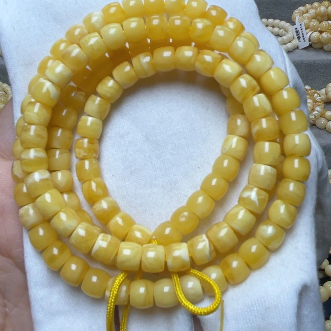 裸石琥珀未镶嵌7m蜜蜡108