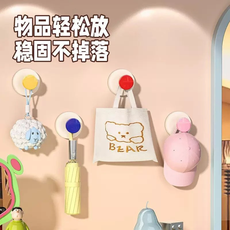 【拍一发十】多巴胺吸盘挂钩免打孔强力承重家用高颜值吸盘挂钩客厅